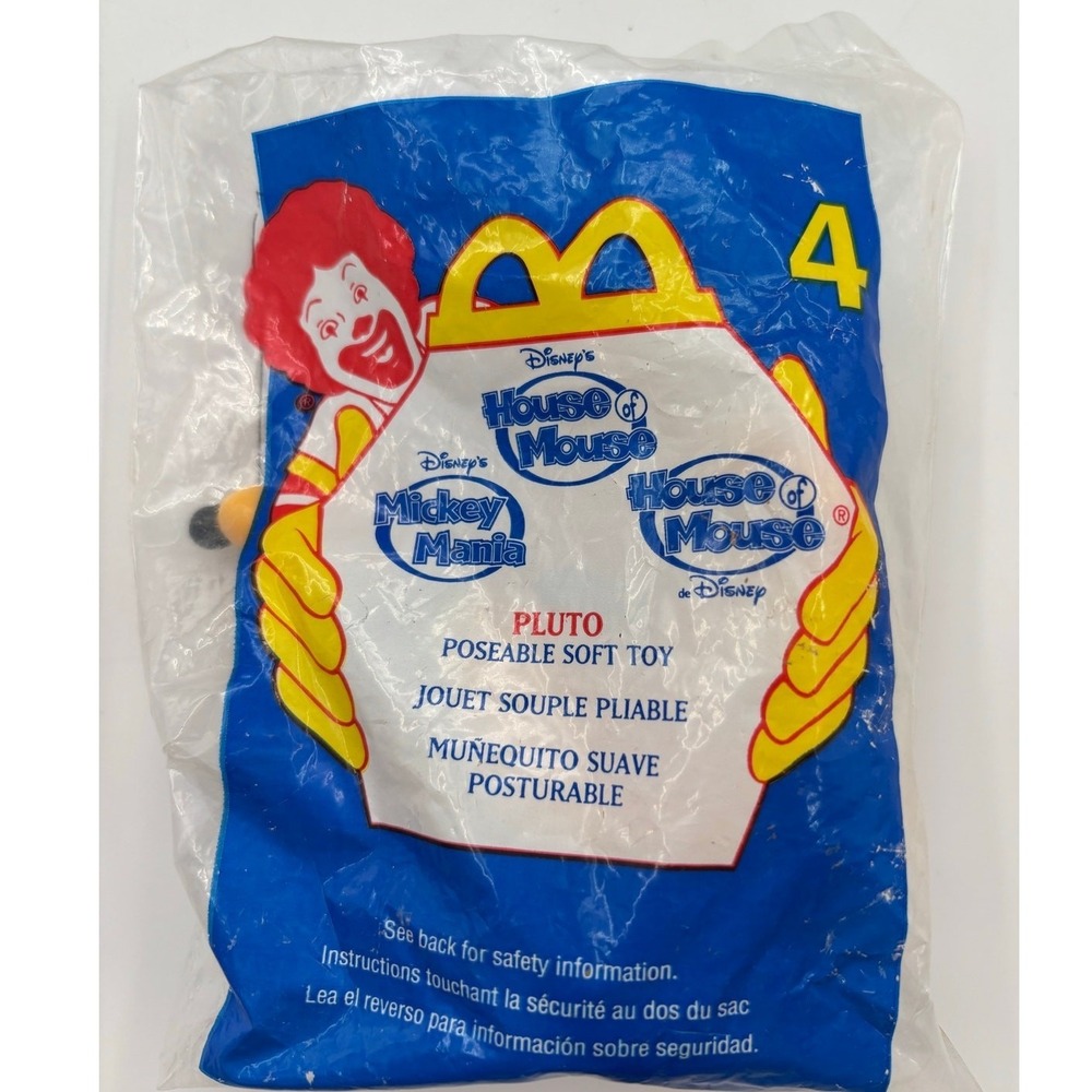 2001 House Of Mouse McDonald's‎ Happy Meal Toy #4 PLUTO Sealed